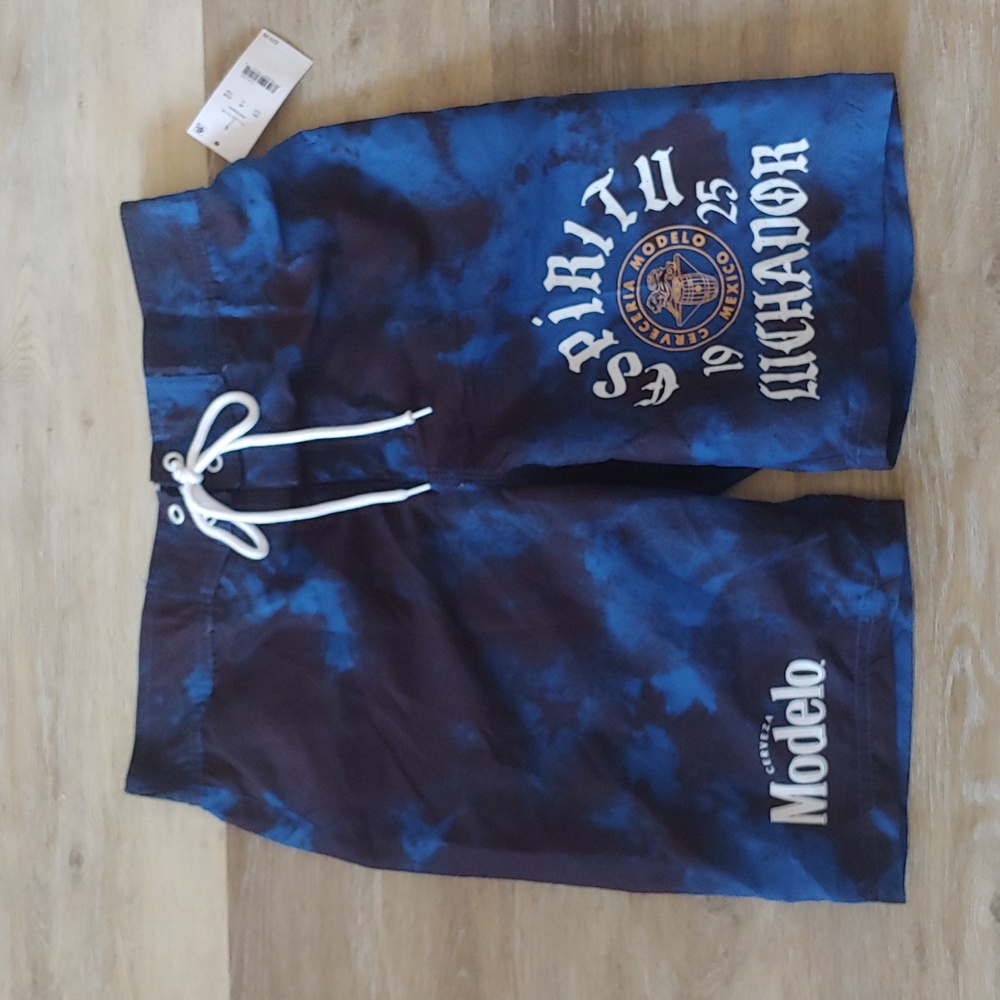NWT Cerveza Modelo Men's Blue Board Shorts Size S